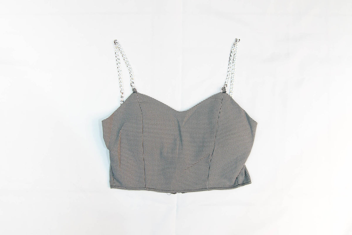 Crop top glenchek CON CADENA