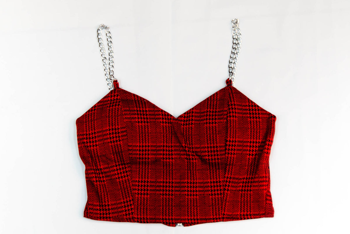CROP TOP glenchek 2 CON CADENA